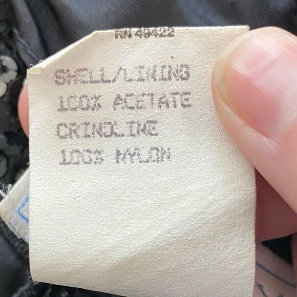 Gunne Sax By Jessica McClintock Vintage Black Off the shoulder size 3/4 Madonna - Picture 11 of 11